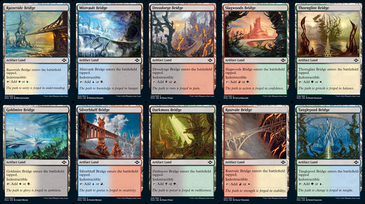 10 x Artifact BRIDGE Lands ( Full Set = 1 of each ) [ NearMint ] [ Magic MTG ] - London Magic Traders Ltd