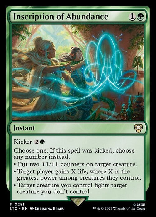 Inscription of Abundance ~ Commander: The Lord of the Rings [ NM ] [ Magic MTG ] - London Magic Traders Ltd