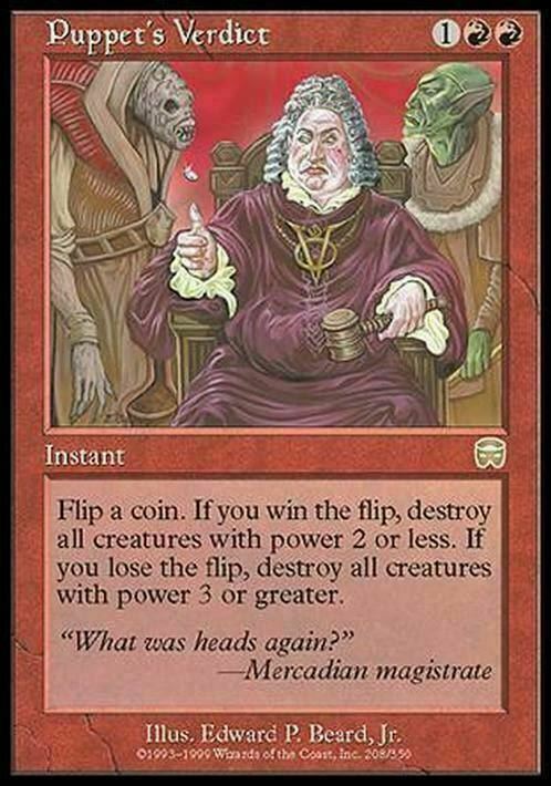 Puppet's Verdict ~ Mercadian Masques [ Excellent ] [ Magic MTG ]