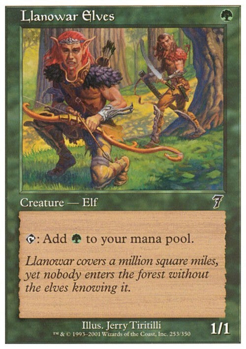 Llanowar Elves  ~ Seventh Edition [ PLAYED ] [ Magic MTG ]