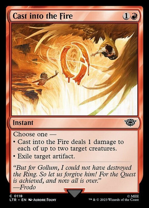 Cast into the Fire ~ The Lord of the Rings [ NM ] [ Magic MTG ] - London Magic Traders Ltd