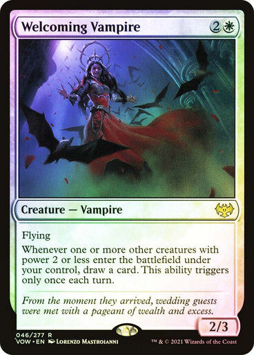 FOIL Welcoming Vampire ~ Crimson Vow [ NearMint ] [ Magic MTG ]