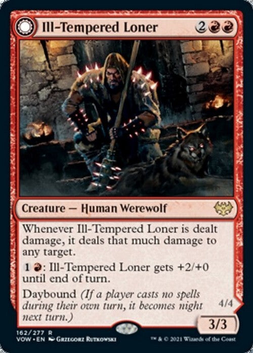 Ill-Tempered Loner / Howlpack Avenger ~ Crimson Vow [ NearMint ] [ Magic MTG ]