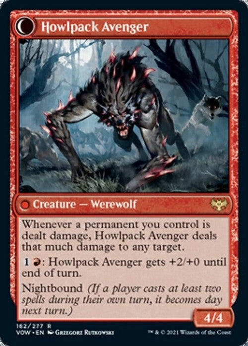 Ill-Tempered Loner / Howlpack Avenger ~ Crimson Vow [ NearMint ] [ Magic MTG ]
