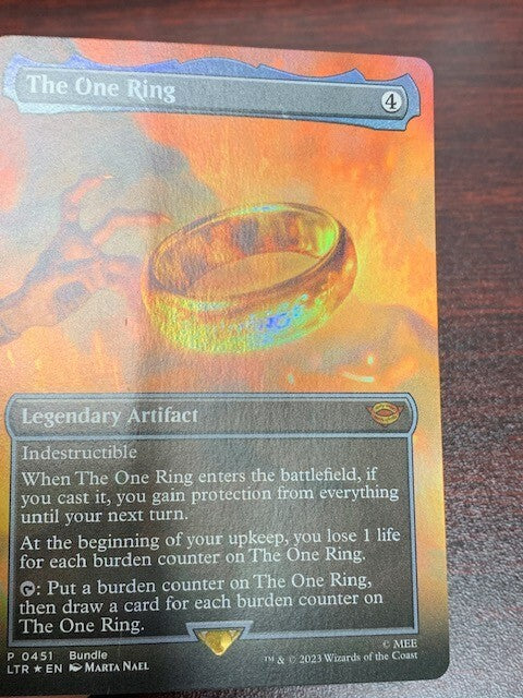FOIL BORDERLESS The One Ring ~ The Lord of the Rings [ MINT ] [ Magic MTG ]