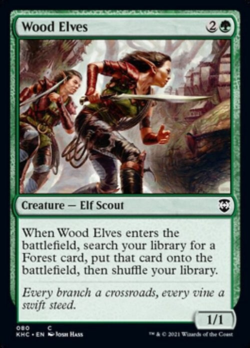 Wood Elves ~ Commander: Kaldheim [ NearMint ] [ Magic MTG ]