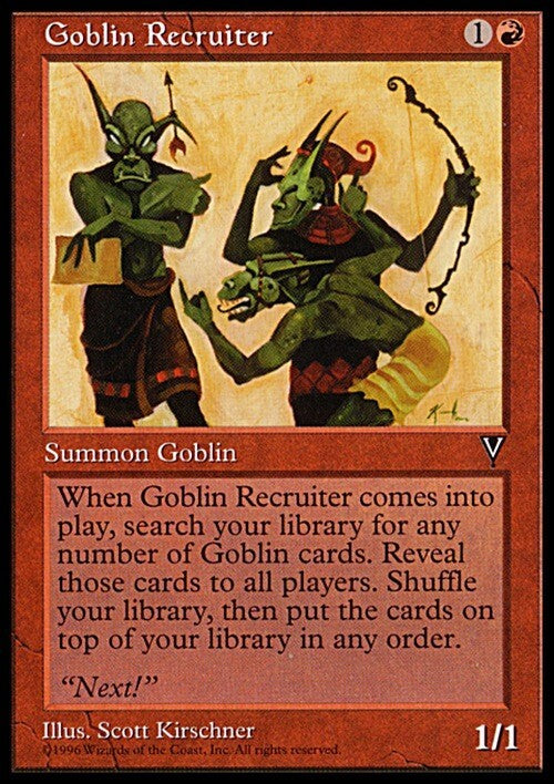 Goblin Recruiter ~ Visions [ PLAYED ] [ Magic MTG ]