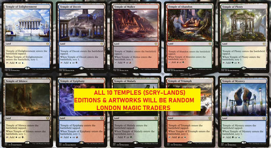 10 x TEMPLE (Scry-Land) ( Mixed Editions, Full Set = 1 of each ) [ EX ] [ MTG ]