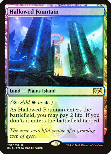FOIL Hallowed Fountain ~ Ravnica Allegiance [ NearMint ] [ Magic MTG ] - London Magic Traders Limited