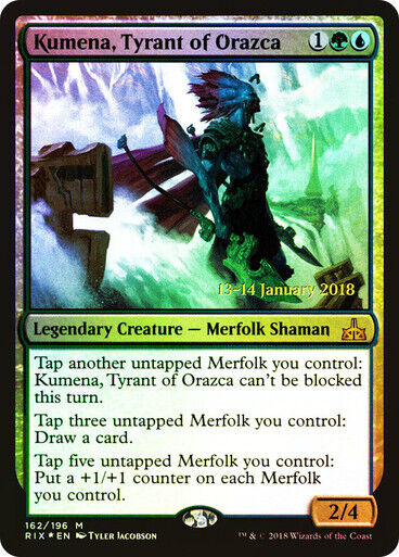 FOIL Kumena, Tyrant of Orazca ~ Prerelease Rivals of Ixalan [ EX ] [ Magic MTG ] - London Magic Traders Limited
