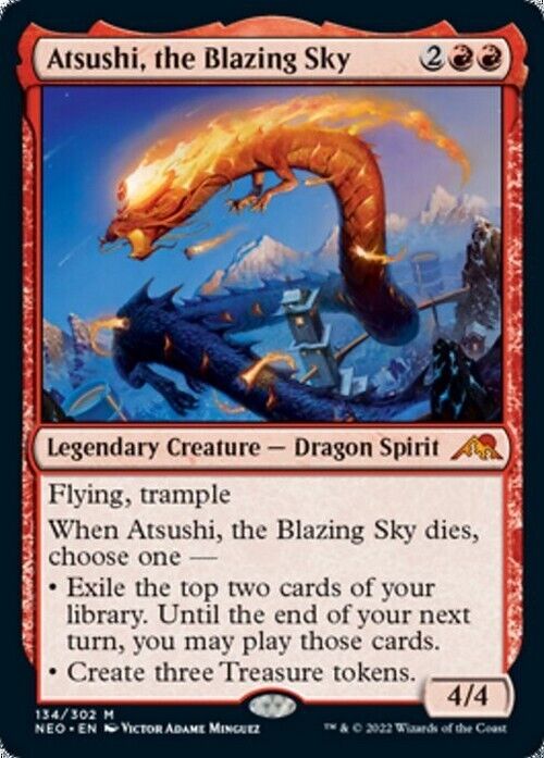 Atsushi, the Blazing Sky ~ Kamigawa: Neon Dynasty [ NM ] [ Magic MTG ] - London Magic Traders Limited