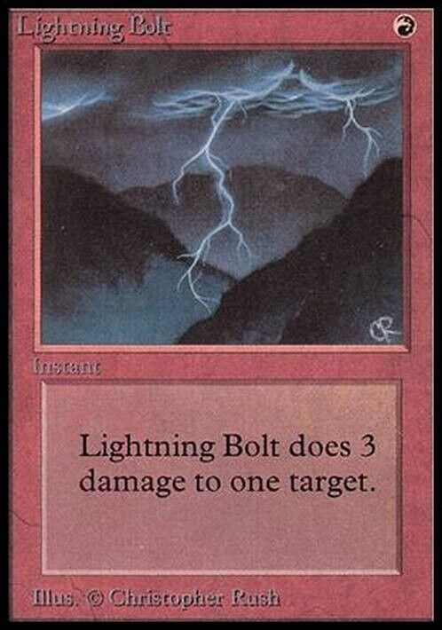 Lightning Bolt ~ Limited Edition BETA [ MODERATELY PLAYED ] [ Magic MTG ] - London Magic Traders Limited