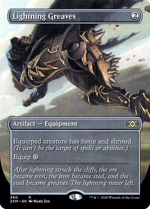 BORDERLESS Lightning Greaves ~ Double Masters [ NearMint ] [ Magic MTG ] - London Magic Traders Limited