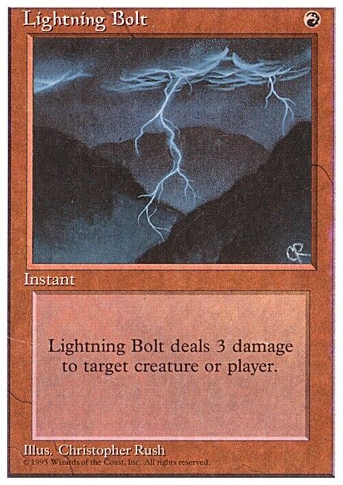 Lightning Bolt ~ Fourth Edition [ Excellent ] [ Magic MTG ] - London Magic Traders Limited