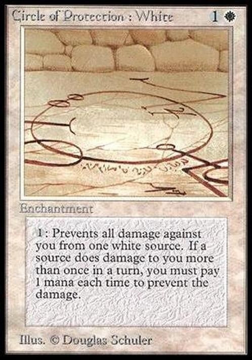 Circle of Protection: White~ Limited Edition BETA [ PLAYED ] [ MTG ]