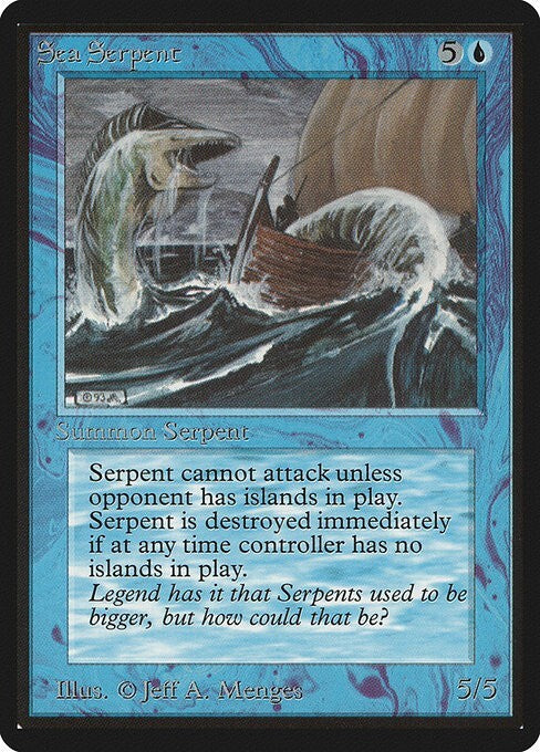 Sea Serpent ~ Limited Edition BETA [ PLAYED ] [ Magic MTG ]