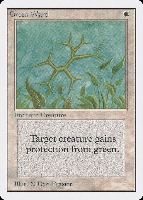 Green Ward ~ Unlimited [ MODERATELY PLAYED ] [ Magic MTG ] - London Magic Traders Limited