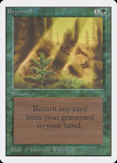Regrowth ~ Unlimited [ MODERATELY PLAYED ] [ Magic MTG ] - London Magic Traders Limited