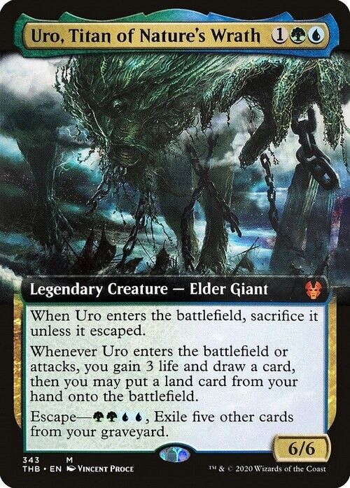 BORDERLESS Uro, Titan of Nature's Wrath ~ Theros Beyond Death [ NM ] [ MTG ]