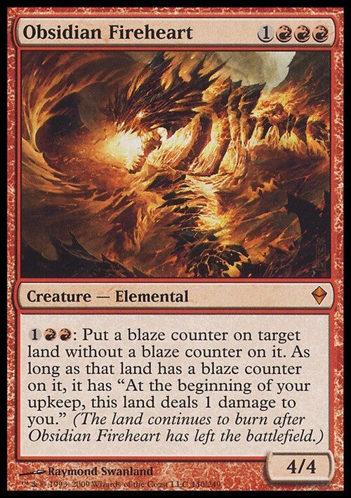 Obsidian Fireheart ~ Zendikar [ Excellent ] [ Magic MTG ]