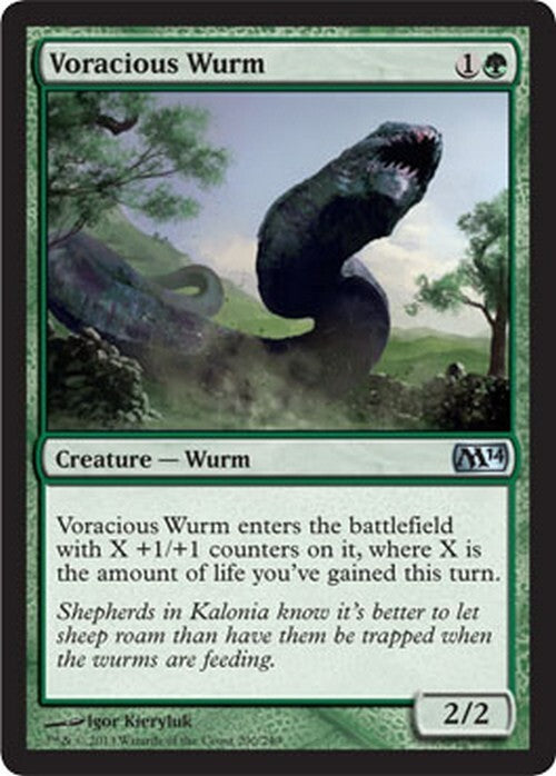 Voracious Wurm ~ Magic 2014 [ Excellent ] [ Magic MTG ]