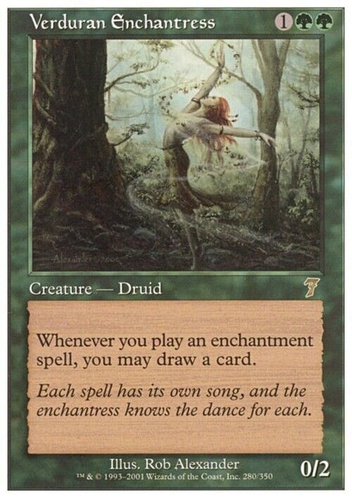 Verduran Enchantress ~ Seventh Edition [ Excellent ] [ Magic MTG ]