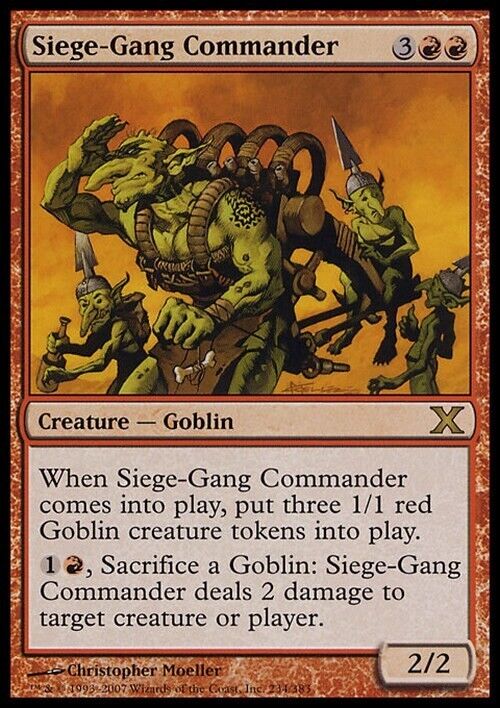 Siege-Gang Commander ~ Tenth Edition [ Excellent ] [ Magic MTG ]