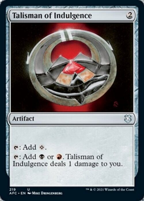 Talisman of Indulgence ~ Commander: Adventures Forgotten Realms [ NM ] [ MTG ]