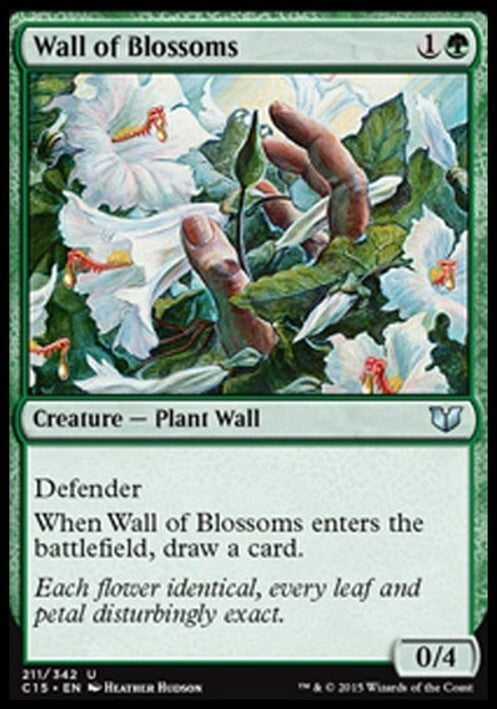 Wall of Blossoms ~ Commander 2015 [ Excellent ] [ Magic MTG ]