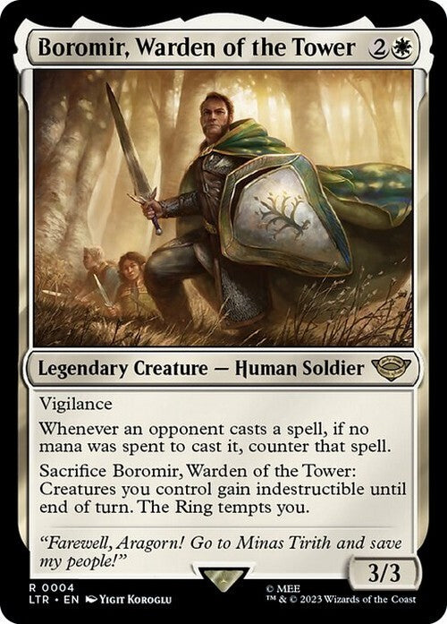 Boromir, Warden of the Tower ~ The Lord of the Rings [ NM ] [ Magic MTG ]