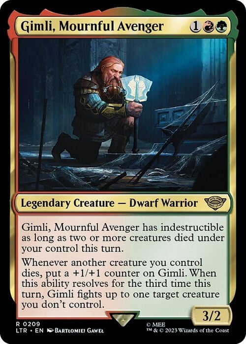 Gimli, Mournful Avenger ~ The Lord of the Rings [ NM ] [ Magic MTG ]