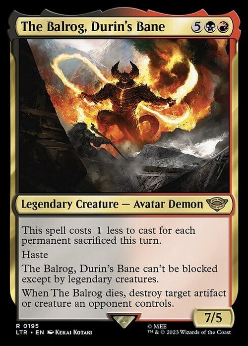 The Balrog, Durin's Bane ~ The Lord of the Rings [ NM ] [ Magic MTG ]