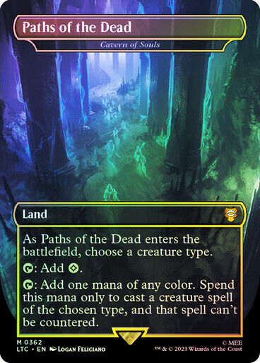 FOIL Paths of the Dead (Cavern of Souls) ~ Commander: The Lord of the Rings ~ NM