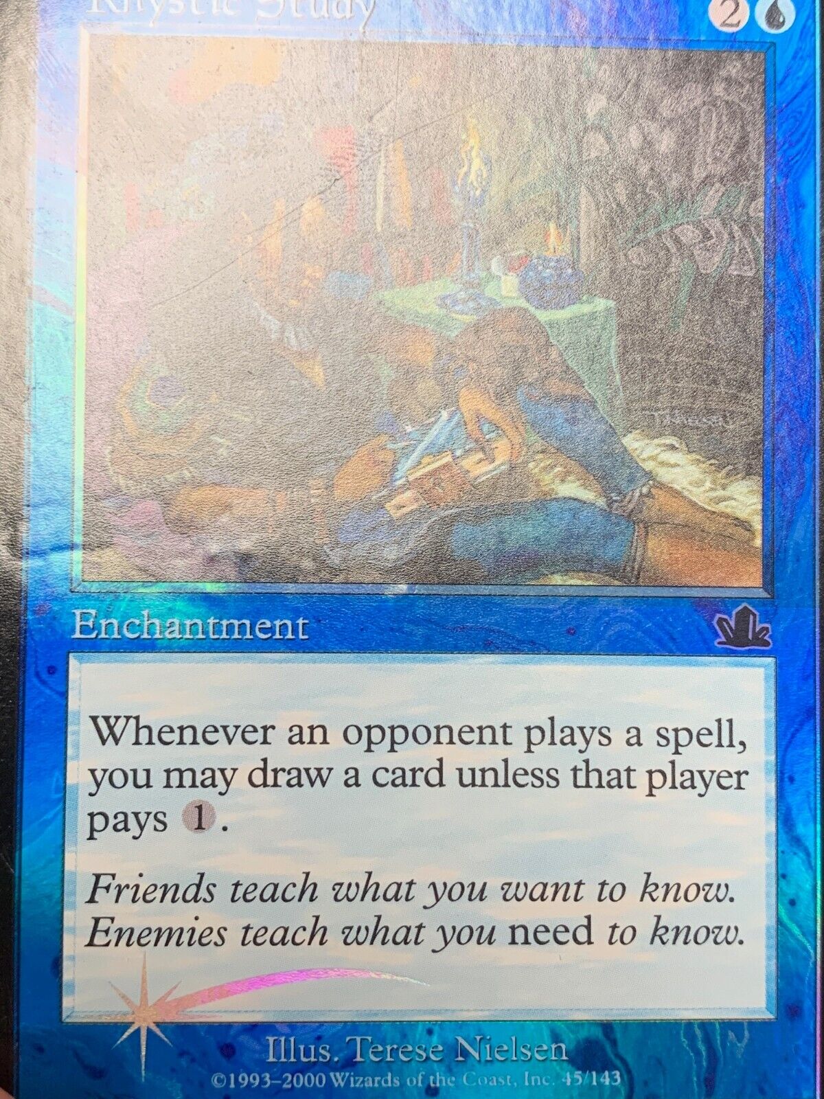 FOIL Rhystic Study ~ Prophecy [ MODERATELY PLAYED ] [ Magic MTG ]