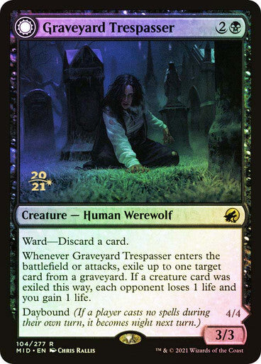 FOIL Graveyard Trespasser ~ Prerelease Midnight Hunt [ NearMint ] [ Magic MTG ]