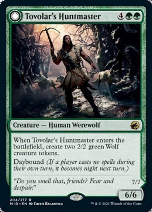 Tovolar's Huntmaster / Tovolar's Packleader ~ Midnight Hunt [ NM ] [ Magic MTG ]
