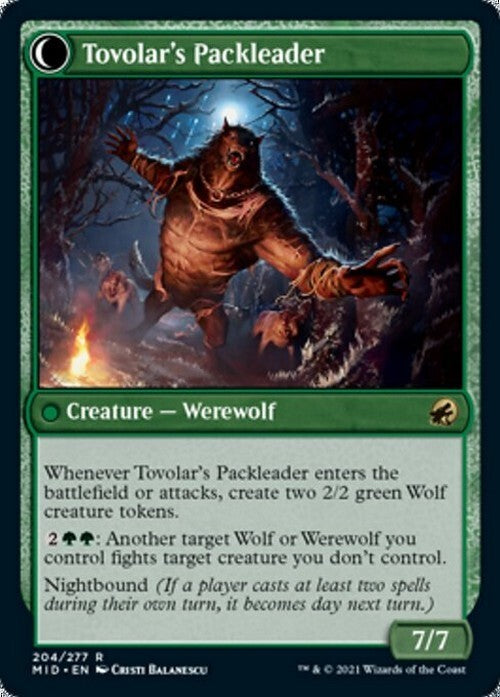 Tovolar's Huntmaster / Tovolar's Packleader ~ Midnight Hunt [ NM ] [ Magic MTG ]