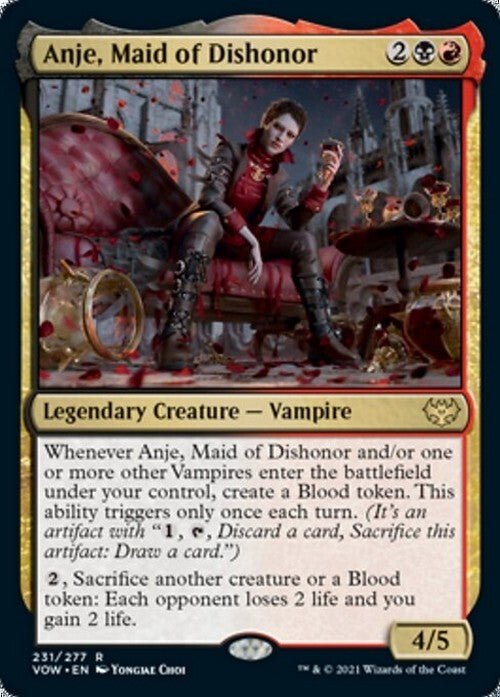 Anje, Maid of Dishonor ~ Crimson Vow [ NearMint ] [ Magic MTG ] - London Magic Traders Ltd