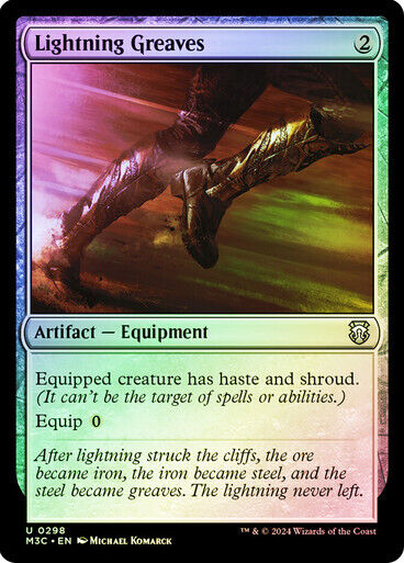 RIPPLE FOIL Lightning Greaves ~ Commander: Modern Horizons 3 [ NM ] [ MTG ]