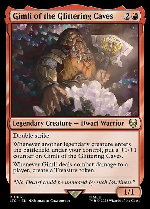 Gimli of the Glittering Caves ~ Commander: The Lord of the Rings [ NM ] [ MTG ]