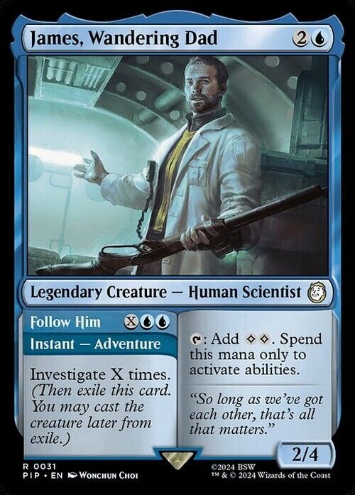 James, Wandering Dad / Follow Him ~ Commander: Fallout [ NM ] [ Magic MTG ]