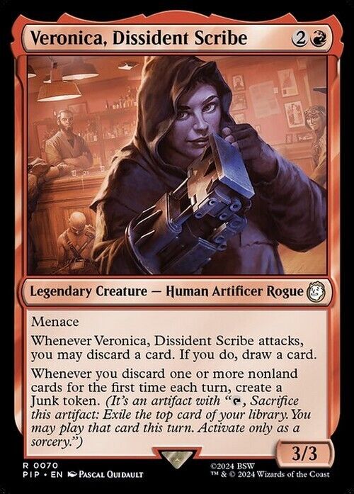 Veronica, Dissident Scribe ~ Commander: Fallout [ NearMint ] [ Magic MTG ]