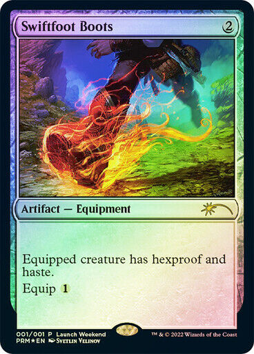 FOIL Swiftfoot Boots ~ Launch Weekend Promos [ NearMint ] [ Magic MTG ]