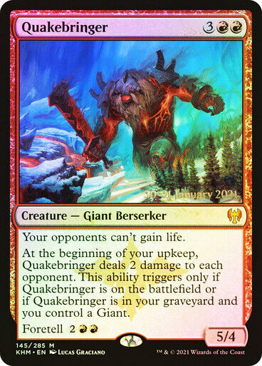 FOIL Quakebringer ~ Prerelease Kaldheim [ NearMint ] [ Magic MTG ]