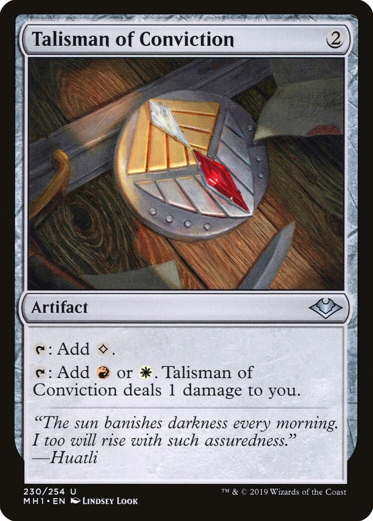 Talisman of Conviction ~ Modern Horizons 1 [ Excellent ] [ Magic MTG ] - London Magic Traders Ltd