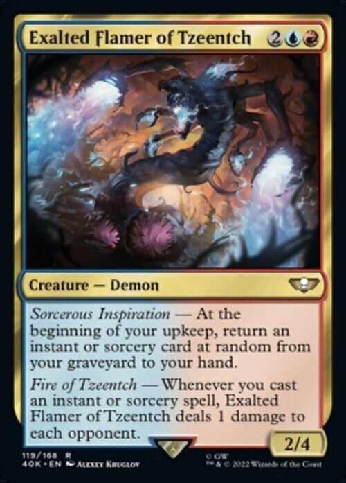 Exalted Flamer of Tzeentch ~ Commander: Warhammer 40,000 [ NM ] [ Magic MTG ]