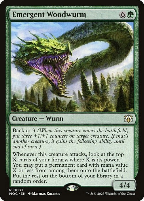 Emergent Woodwurm ~ Commander: March of the Machine [ NM ] [ Magic MTG ]