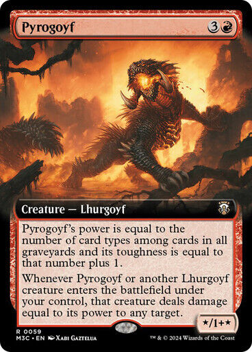 BORDERLESS Pyrogoyf ~ Commander: Modern Horizons 3 [ NM ] [ Magic MTG ]