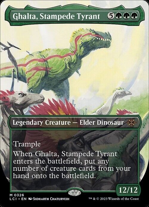 BORDERLESS Ghalta, Stampede Tyrant ~ The Lost Caverns of Ixalan [ NM ] [ MTG ]