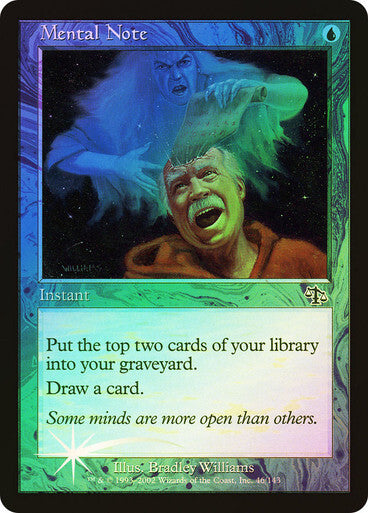 FOIL Mental Note ~ Judgment [ MODERATELY PLAYED ] [ Magic MTG ] - London Magic Traders Ltd